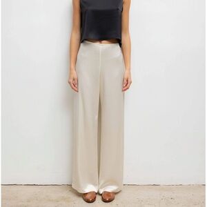 Leset Barb Wide Leg Pant in Crème size Small